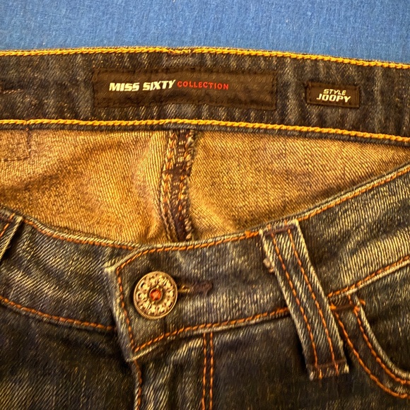 Miss Sixty NWT RARE Low Rise Joopy Trousers Flare Jeans with Swarovski Elements - Picture 6 of 11